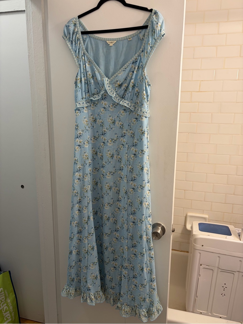 Max Studio Light Blue Floral Maxi Dress